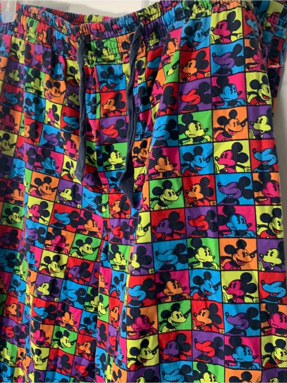 Disney Parks Colorful Mickey Mouse Lounge Pajama Pants Men’s US M Medium Flaw